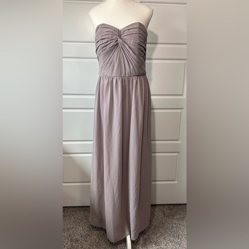 Minuet Strapless‎ Maxi Dress Formal Gown Pleated Bodice Bridesmaid Dress Large